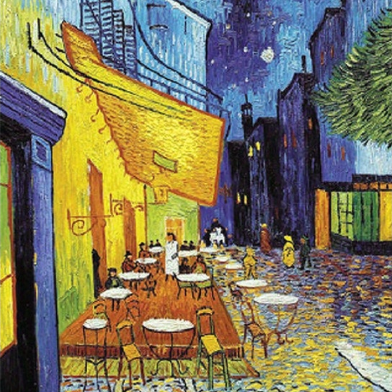 Puzzle Map World - Adult 1000pcs Paper Puzzle Cafe Terrace