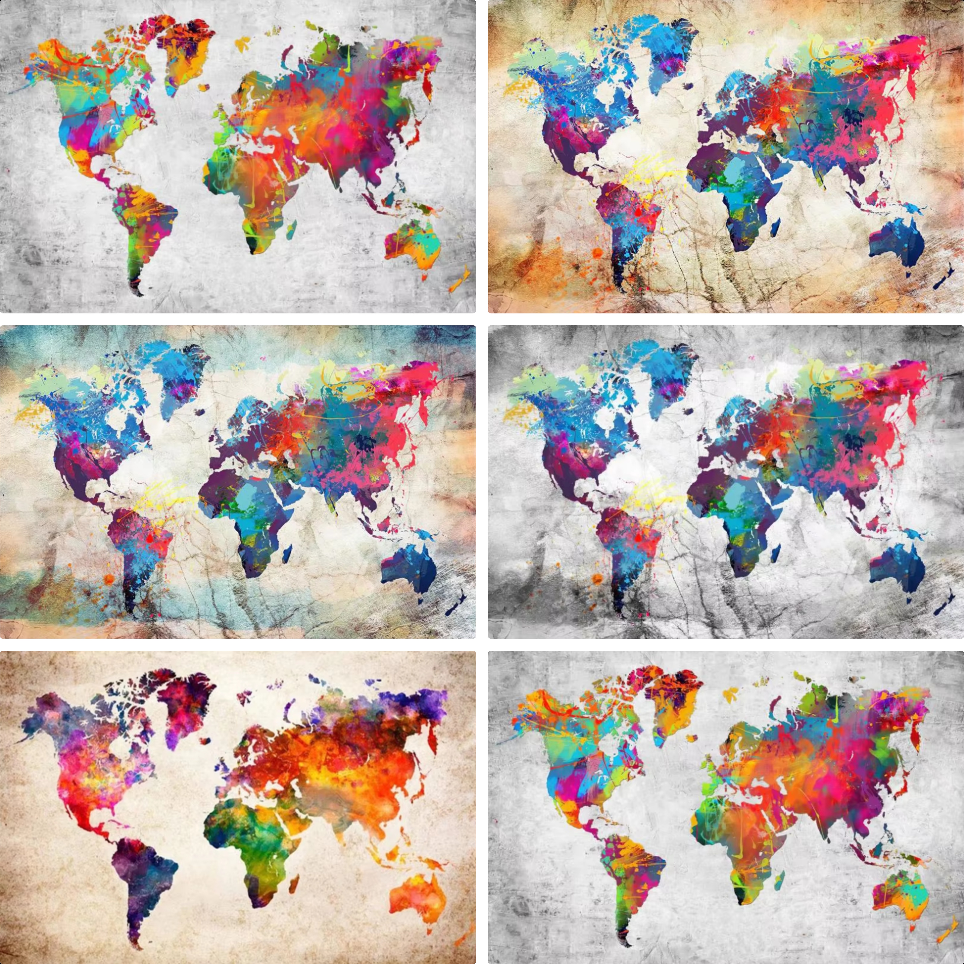 Puzzle Map World - 500/1000/1200/2000PCS Jigsaw Puzzle Beautiful World Map