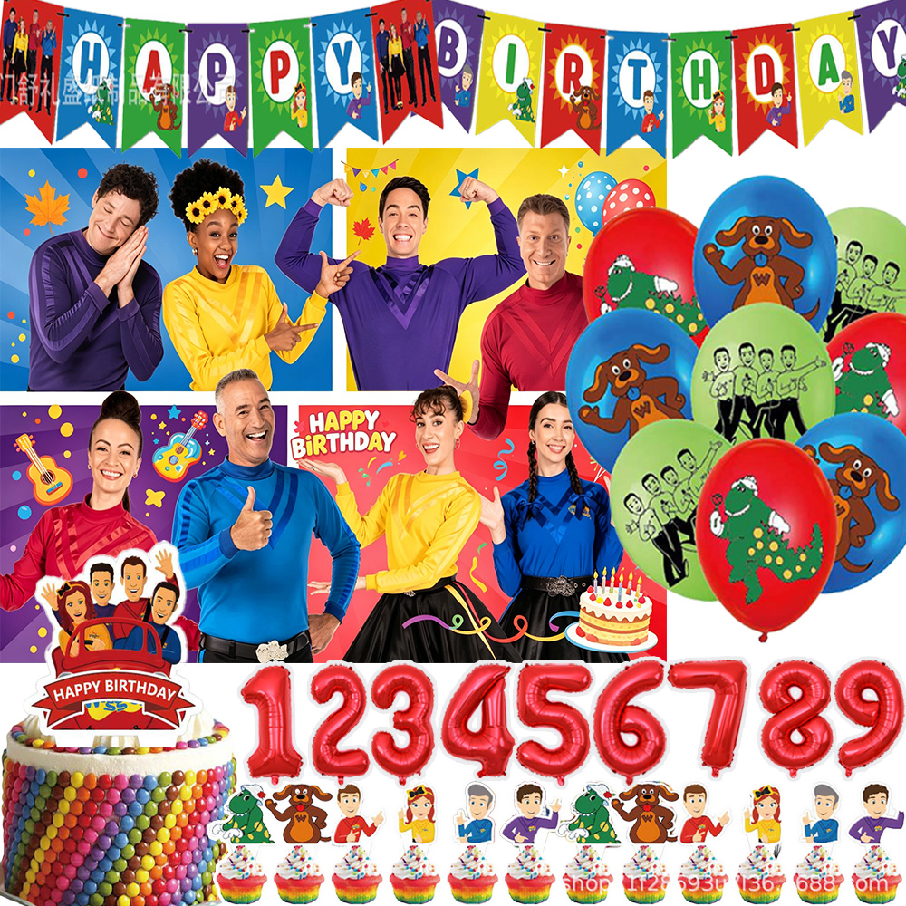Cartoon The Wiggles Themed Bir - Kids Education Banner avaliação e preço