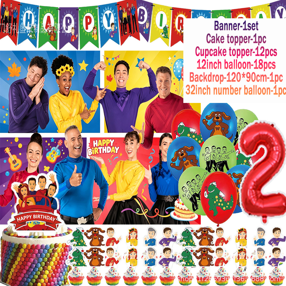 Cartoon The Wiggles Themed Bir - Kids Education Banner avaliação e preço