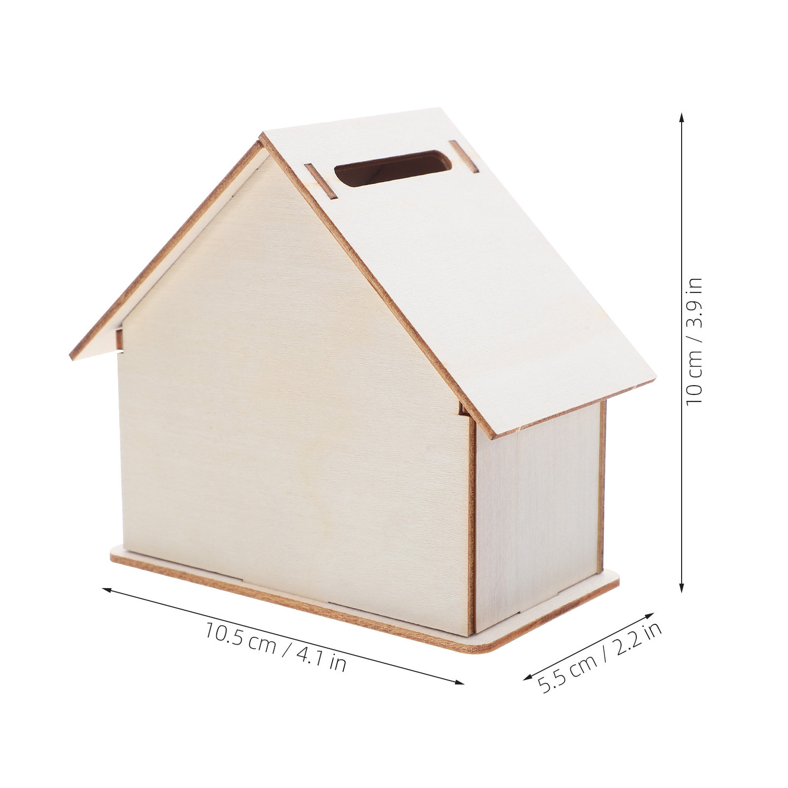 10Pcs Wooden DIY Cabin Coin Ba - Kids Education Savings avaliação e preço