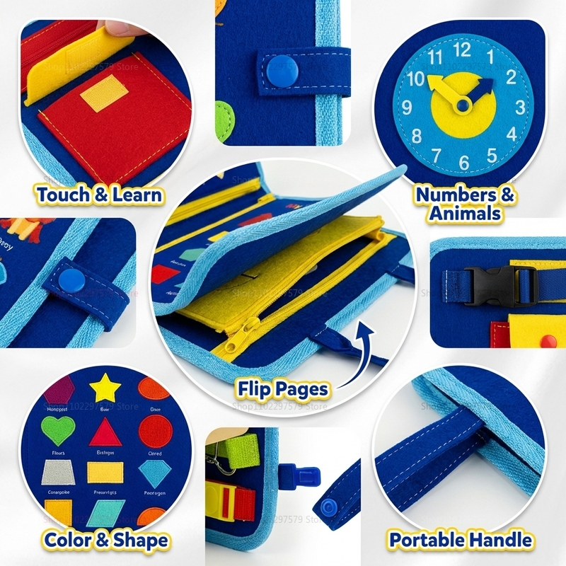 Montessori Busy Board Sensory  - Kids Educational Game 3 avaliação e preço