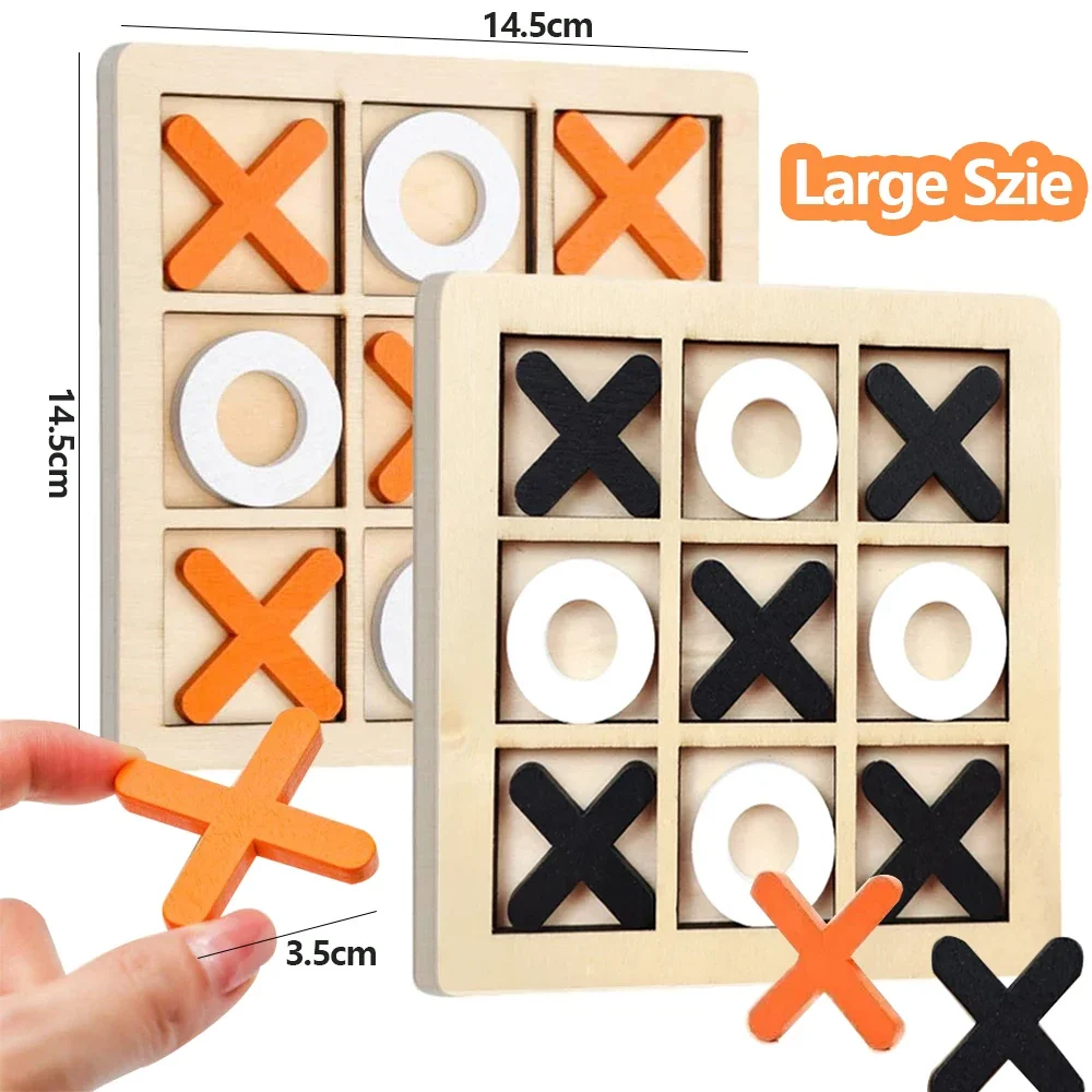 Wooden XO Tic Tac Toe Game Min - Kids Educational Game 3 avaliação e preço