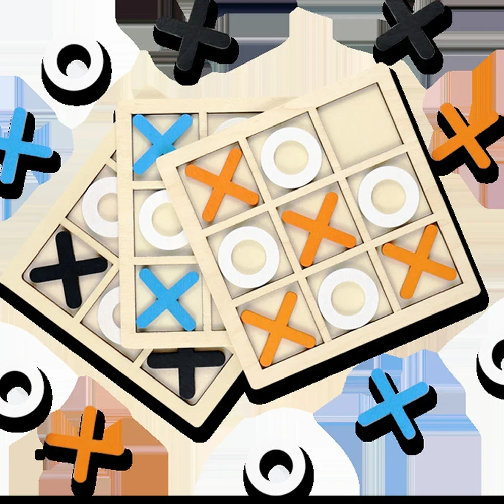 Wooden XO Tic Tac Toe Game Min - Kids Educational Game 3 avaliação e preço