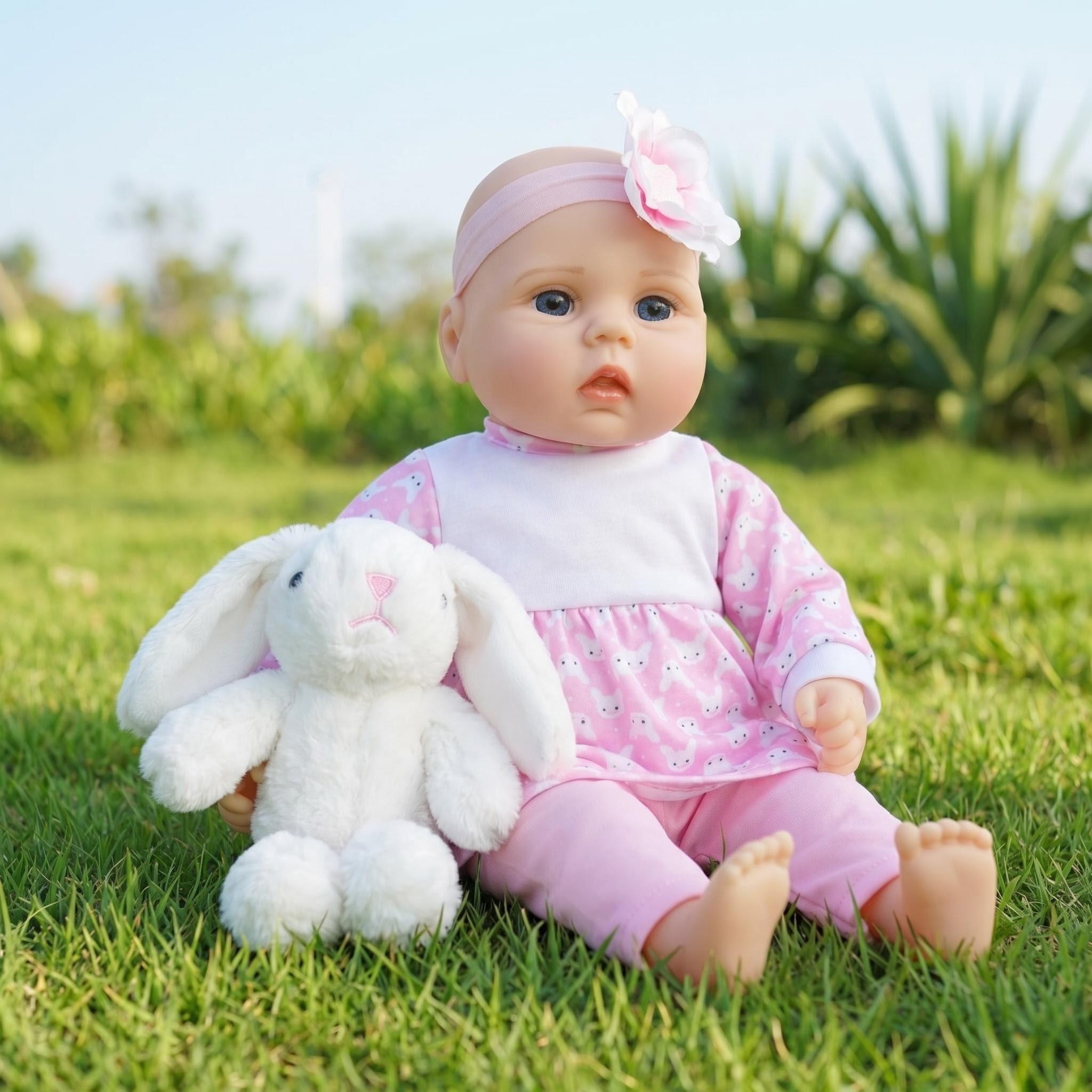 18inch Plush Baby Doll Joyful  - Kids Joy Education avaliação e preço