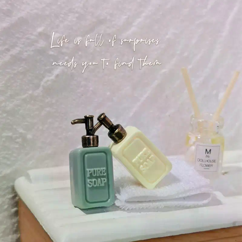 Miniature Soap Dispenser Dollh - Kids Education Room avaliação e preço