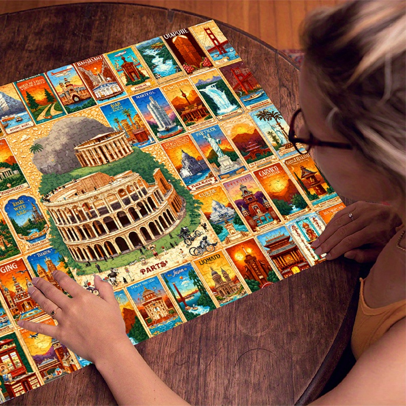 500/1000pcs Paper Jigsaw Puzzl - Puzzle Map World avaliação e preço