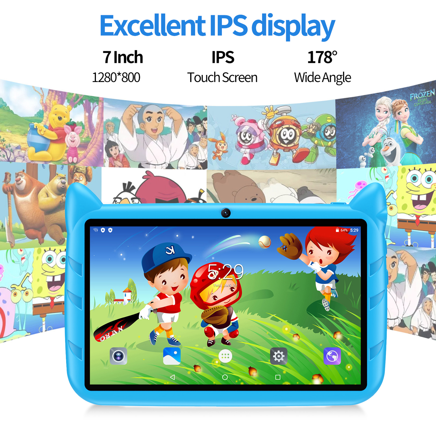 New 7 Inch 5G WiFi Kids Tablet - Kids Education Tablet avaliação e preço