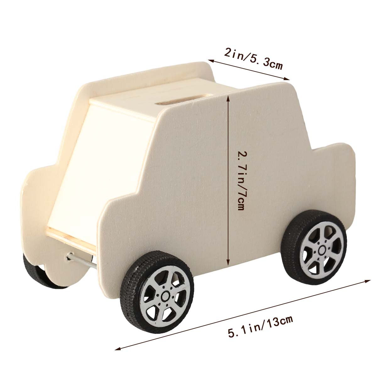 Wooden Car Piggy Bank DIY Colo - Kids Education Savings avaliação e preço