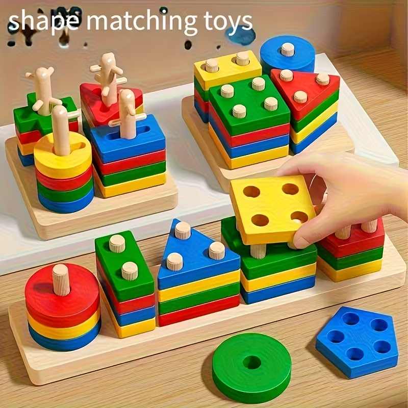 Montessori Wooden Games Baby T - Kids Educational Game 3 avaliação e preço