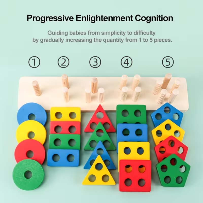 Montessori Wooden Games Baby T - Kids Educational Game 3 avaliação e preço
