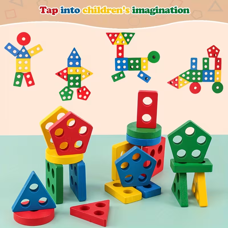 Montessori Wooden Games Baby T - Kids Educational Game 3 avaliação e preço
