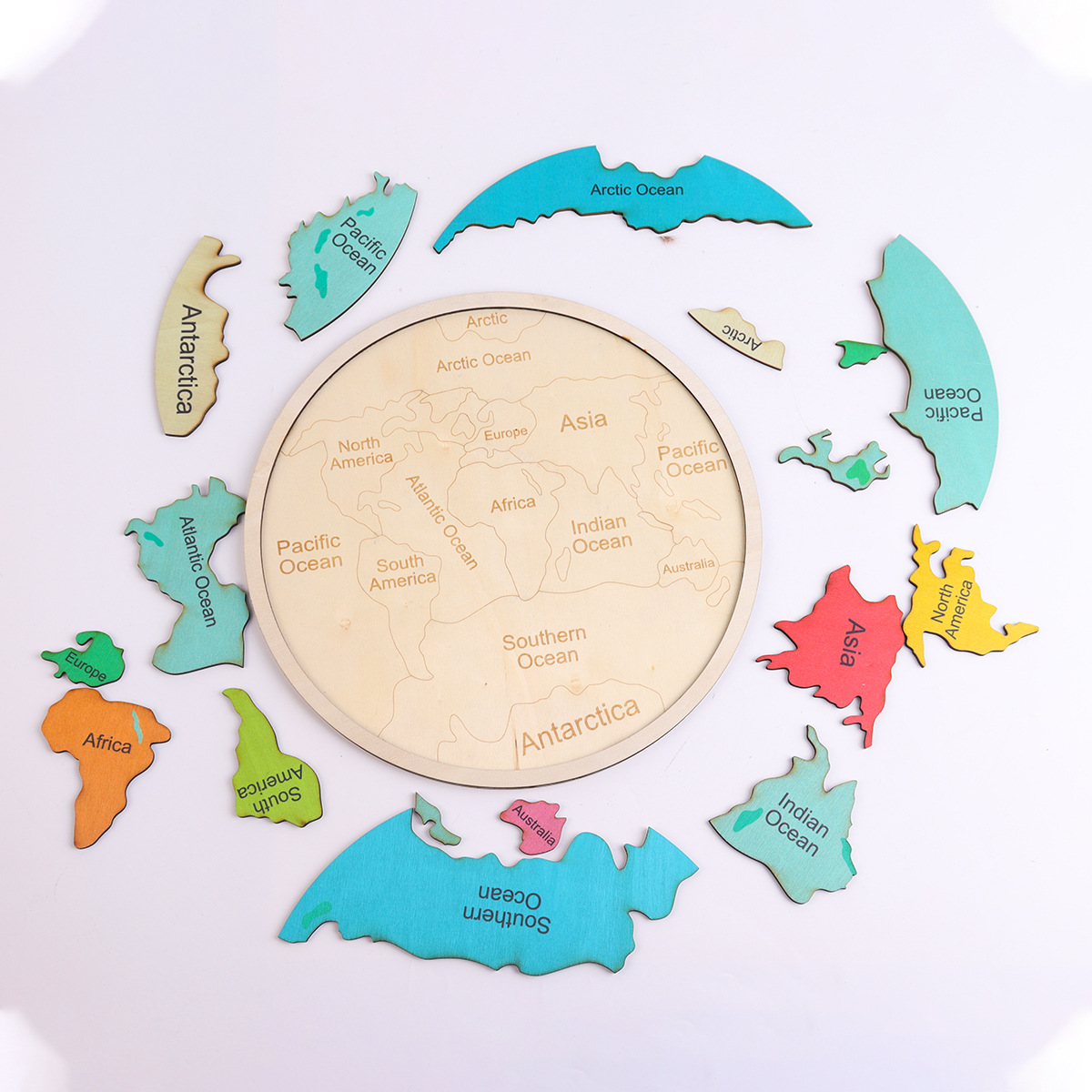 Wooden Colored World Map Puzzl - Puzzle Map World avaliação e preço