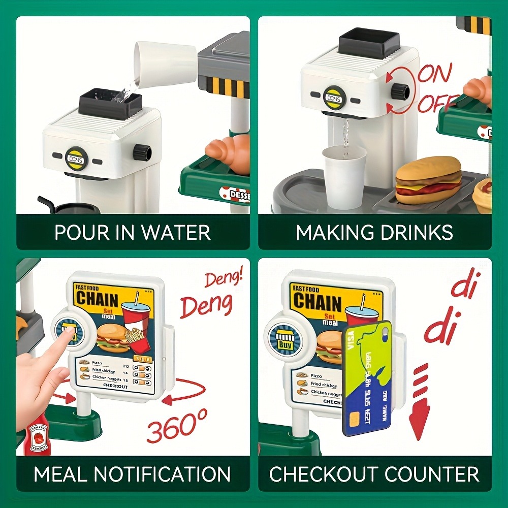 Pretend Play Fast Food Store T - Kids Education Store avaliação e preço