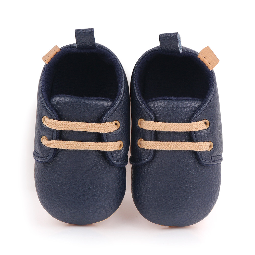 Baby Leather Casual Crib Shoes - Kids First Education avaliação e preço