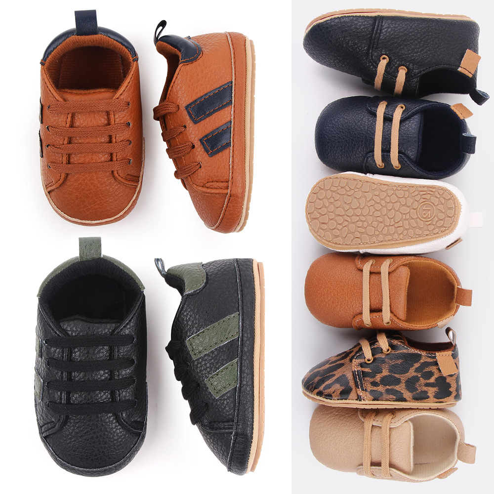 Baby Leather Casual Crib Shoes - Kids First Education avaliação e preço