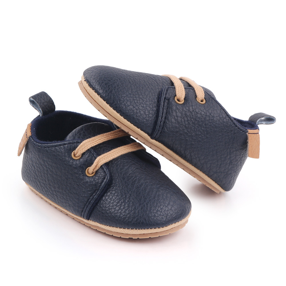 Baby Leather Casual Crib Shoes - Kids First Education avaliação e preço