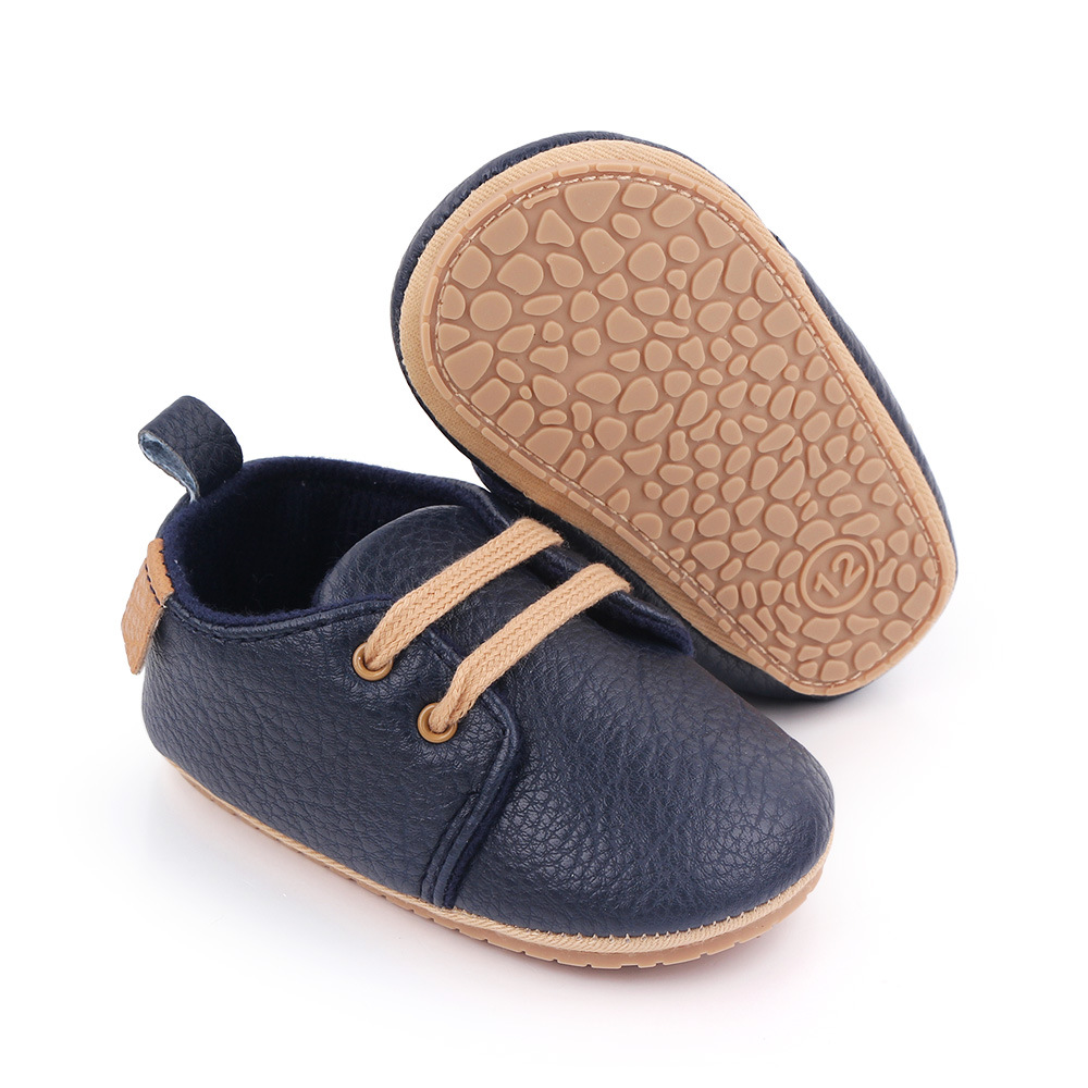 Baby Leather Casual Crib Shoes - Kids First Education avaliação e preço