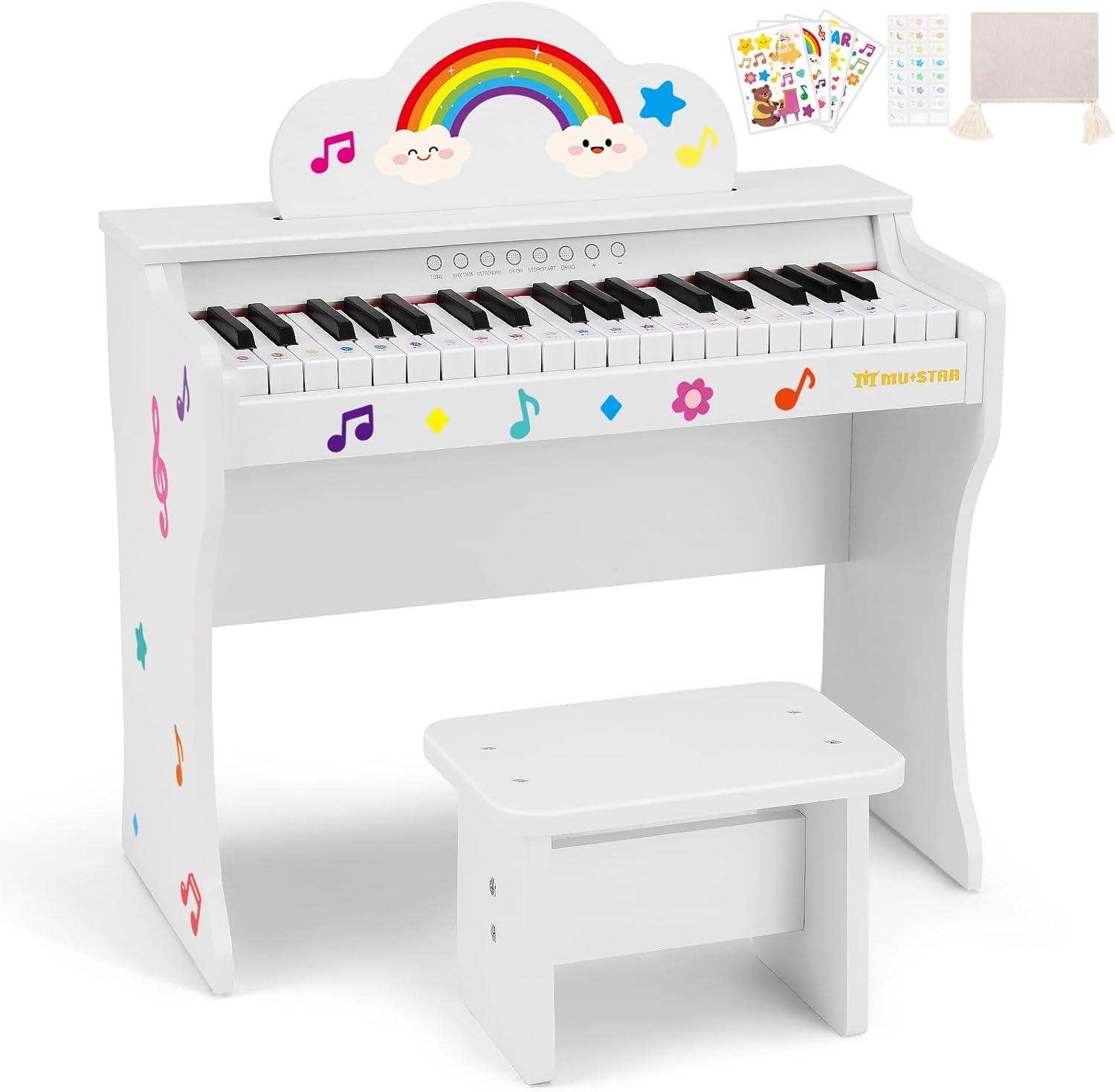 Educational 37-Key Wooden Keyb - Kids Education Music avaliação e preço