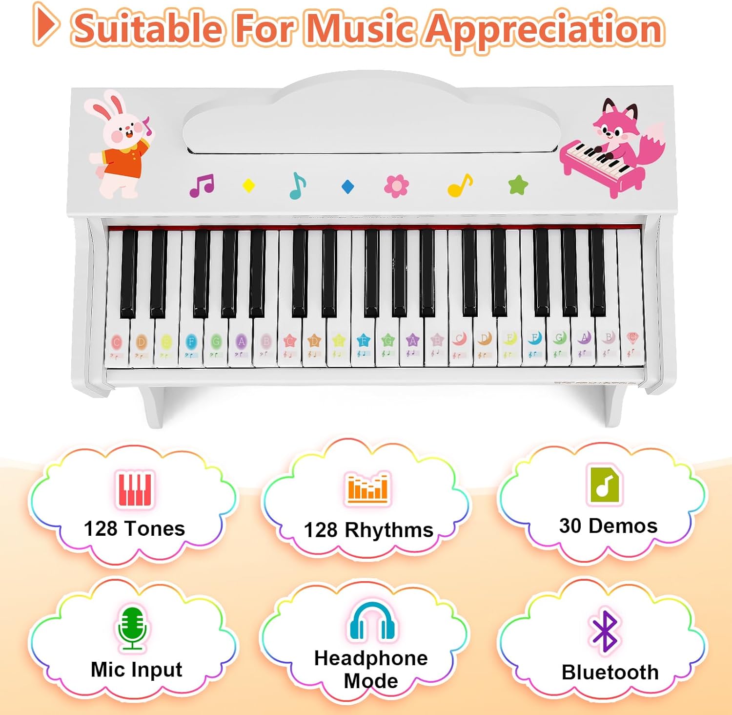 Educational 37-Key Wooden Keyb - Kids Education Music avaliação e preço