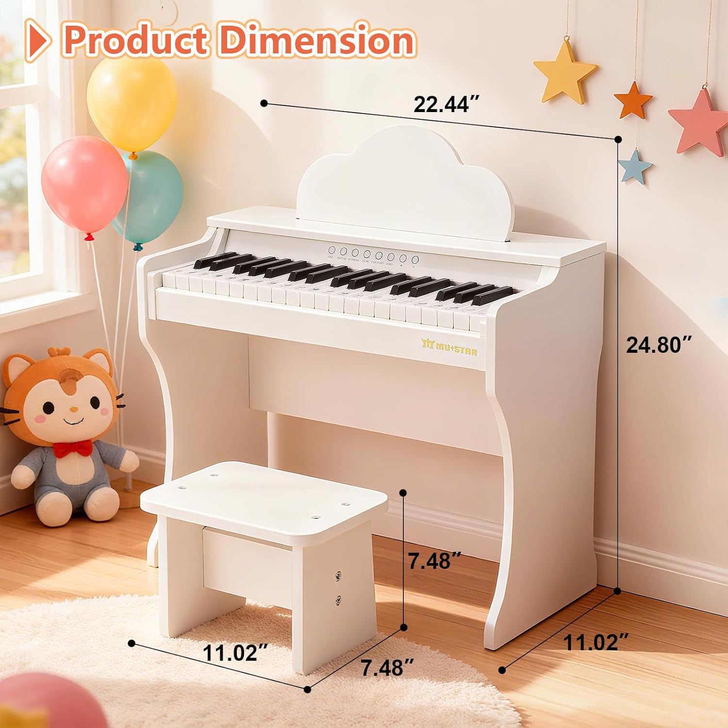 Educational 37-Key Wooden Keyb - Kids Education Music avaliação e preço