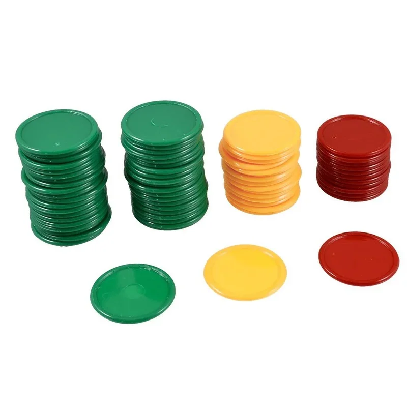 Poker Chips 3.2cm 3 Colors Pla - Kids Education Room avaliação e preço