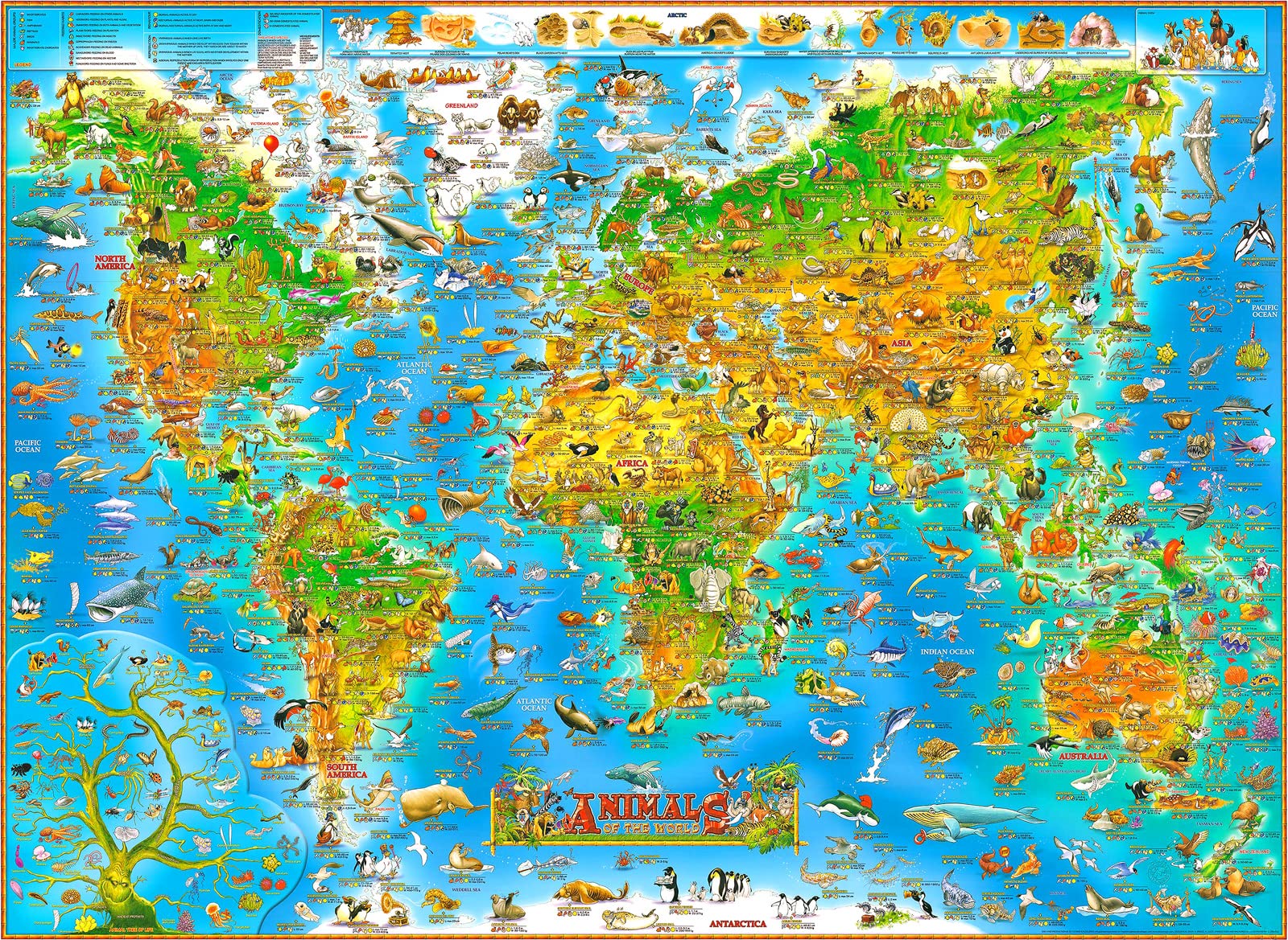 150/300/500/1000 Pieces Jigsaw - Puzzle Map World avaliação e preço