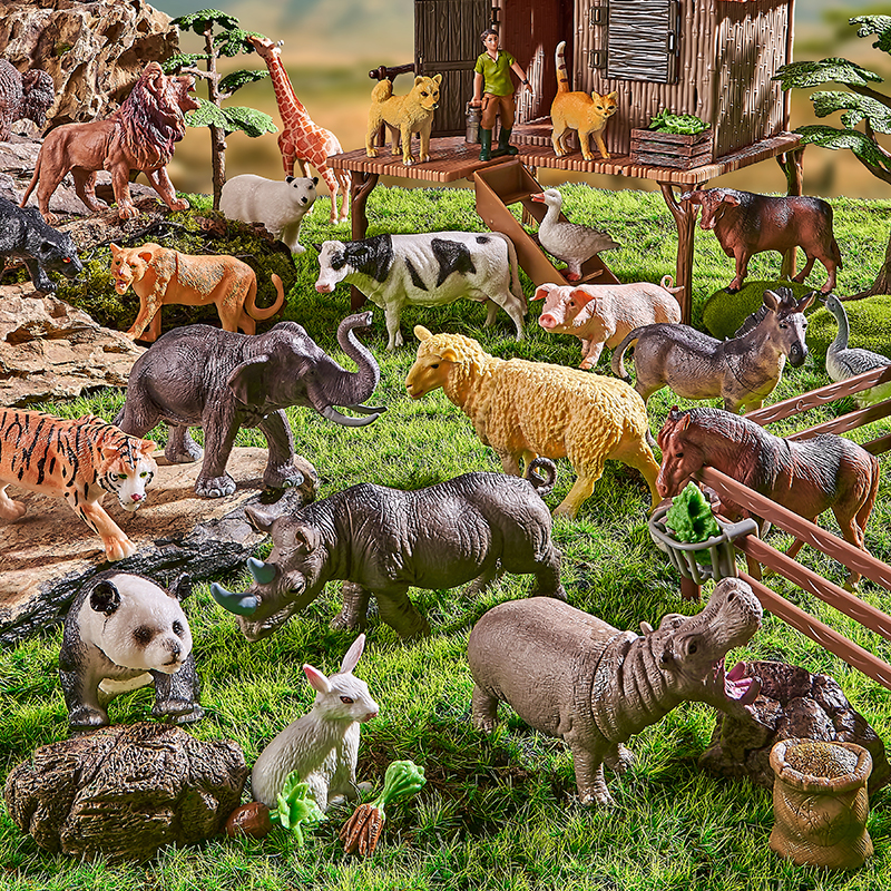 Montessori Toy Wild Farm Dinos - Kids Educational Game 3 avaliação e preço