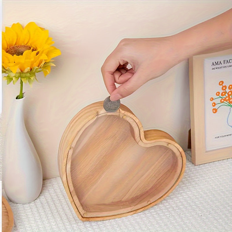 Wooden Letter Piggy Bank for K - Kids Education Savings avaliação e preço