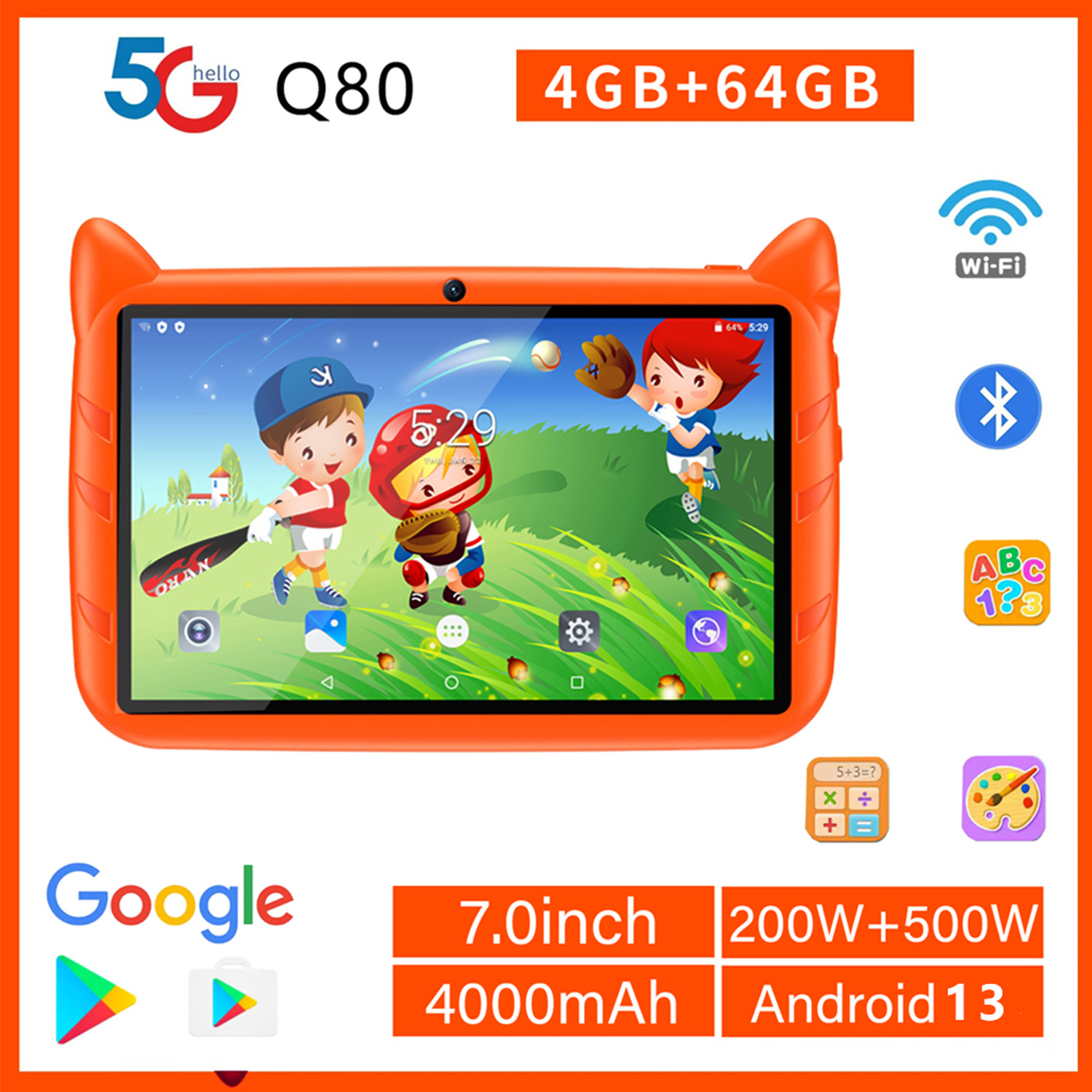 New 5G WiFi Kids Tablet 7 Inch - Kids Education Tablet avaliação e preço