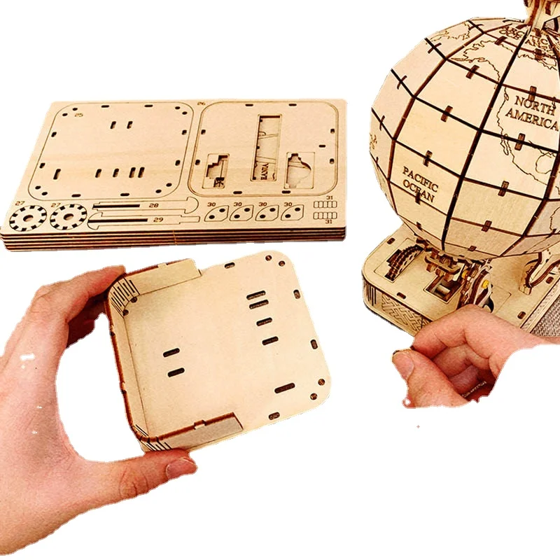3D Globe Wooden Puzzle Toy Mec - Puzzle Map World avaliação e preço