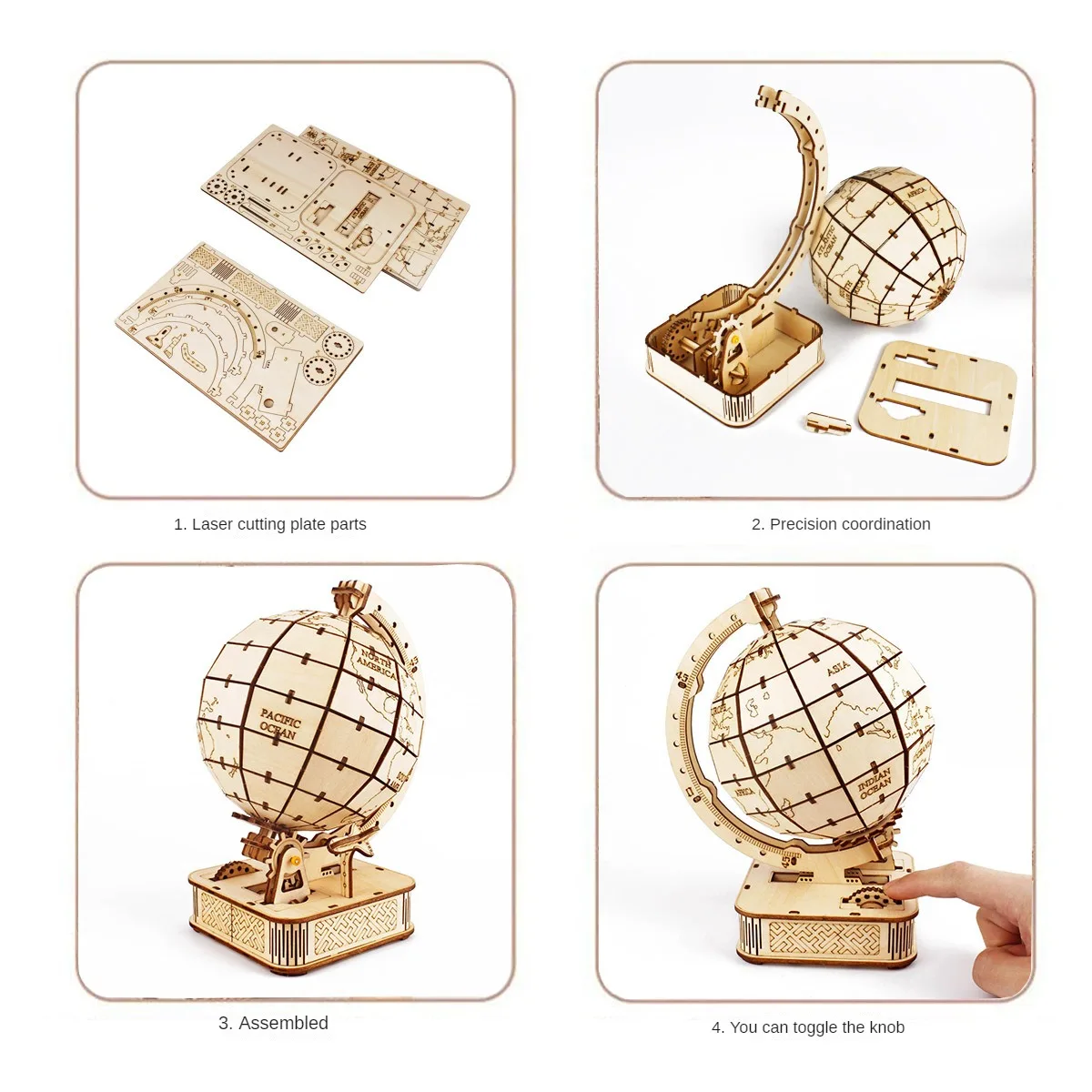 3D Globe Wooden Puzzle Toy Mec - Puzzle Map World avaliação e preço