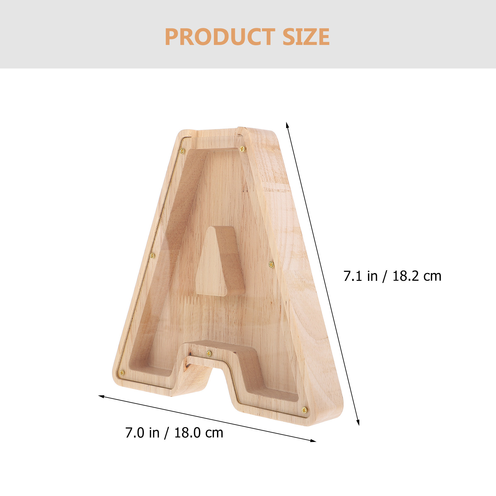 Alphabet Shaped Wooden Money B - Kids Education Savings avaliação e preço