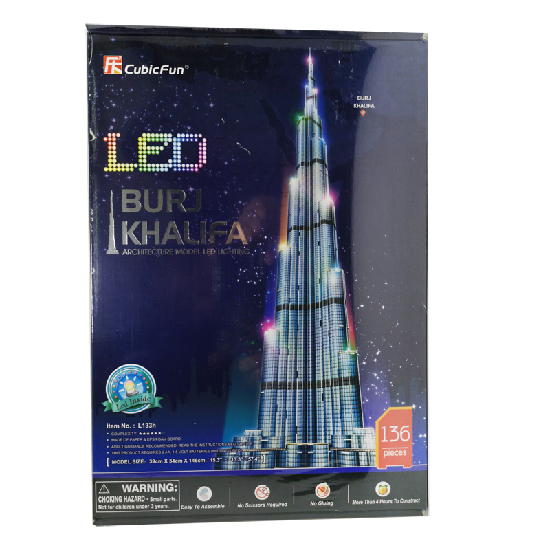 3d Puzzles 1.5m Dubai Burj Kha - Kids Education In Dubai avaliação e preço