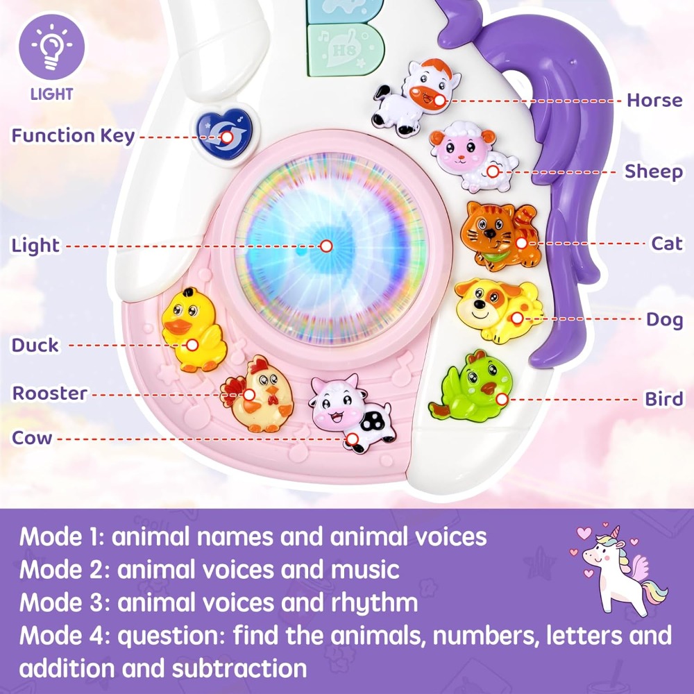 Baby Musical Unicorn Toys Educ - Kids First Education avaliação e preço