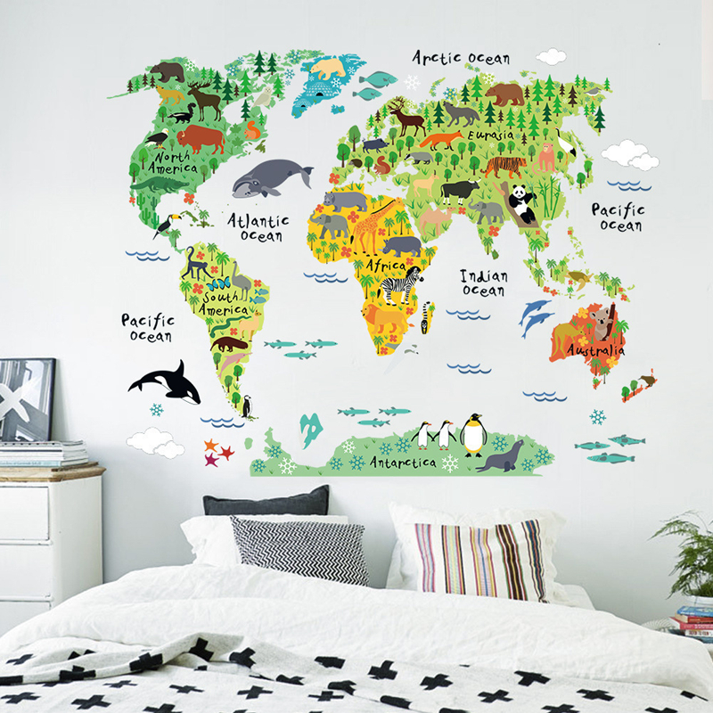 Cartoon Animal Territory Map V - Puzzle Map World avaliação e preço