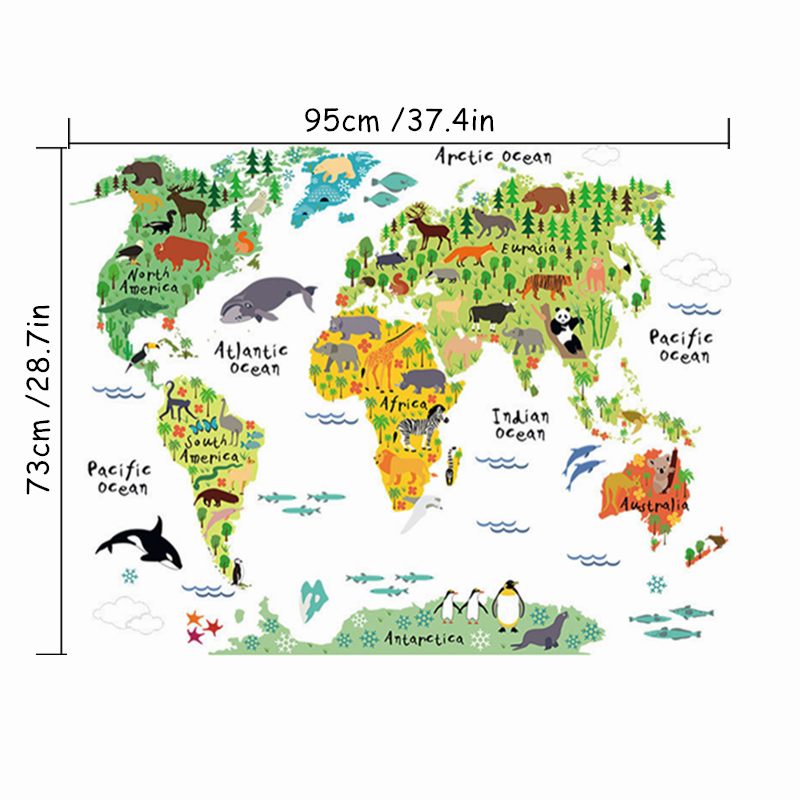 Cartoon Animal Territory Map V - Puzzle Map World avaliação e preço