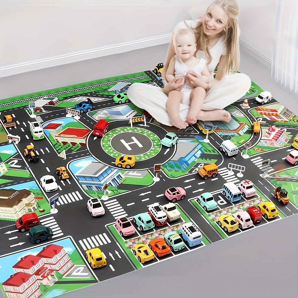 1pc, City Traffic Play Mat, La - Free Educational Games For Kids avaliação e preço