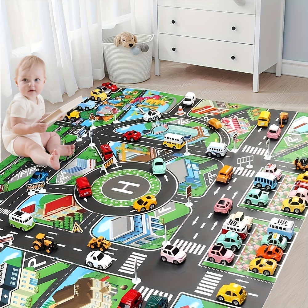 1pc, City Traffic Play Mat, La - Free Educational Games For Kids avaliação e preço