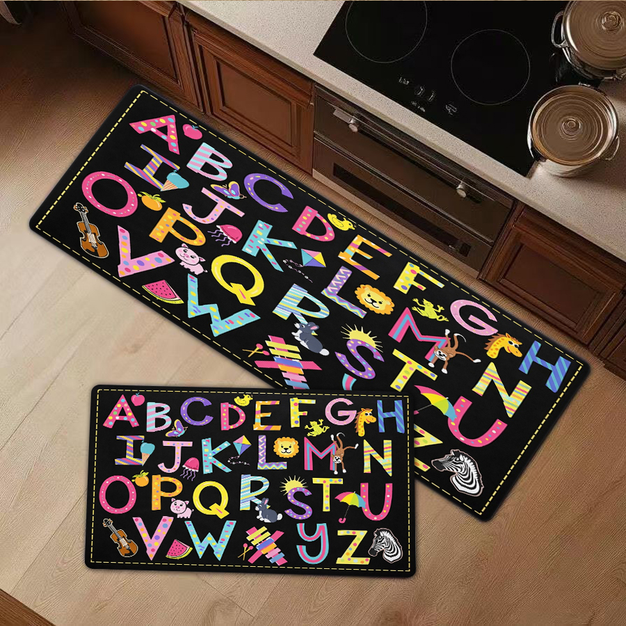 1/2/3Pcs Flannel Kitchen Mat—A - Kids Education Room avaliação e preço