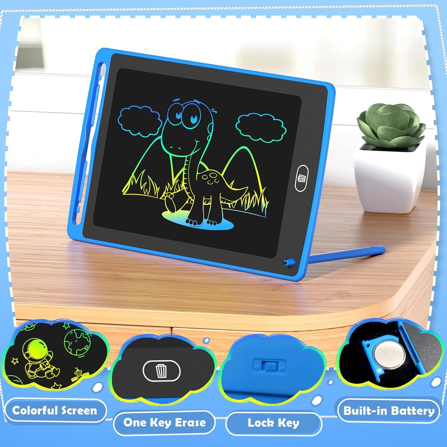 Pack LCD Writing Tablet for Ki - Free Educational Games For Kids avaliação e preço