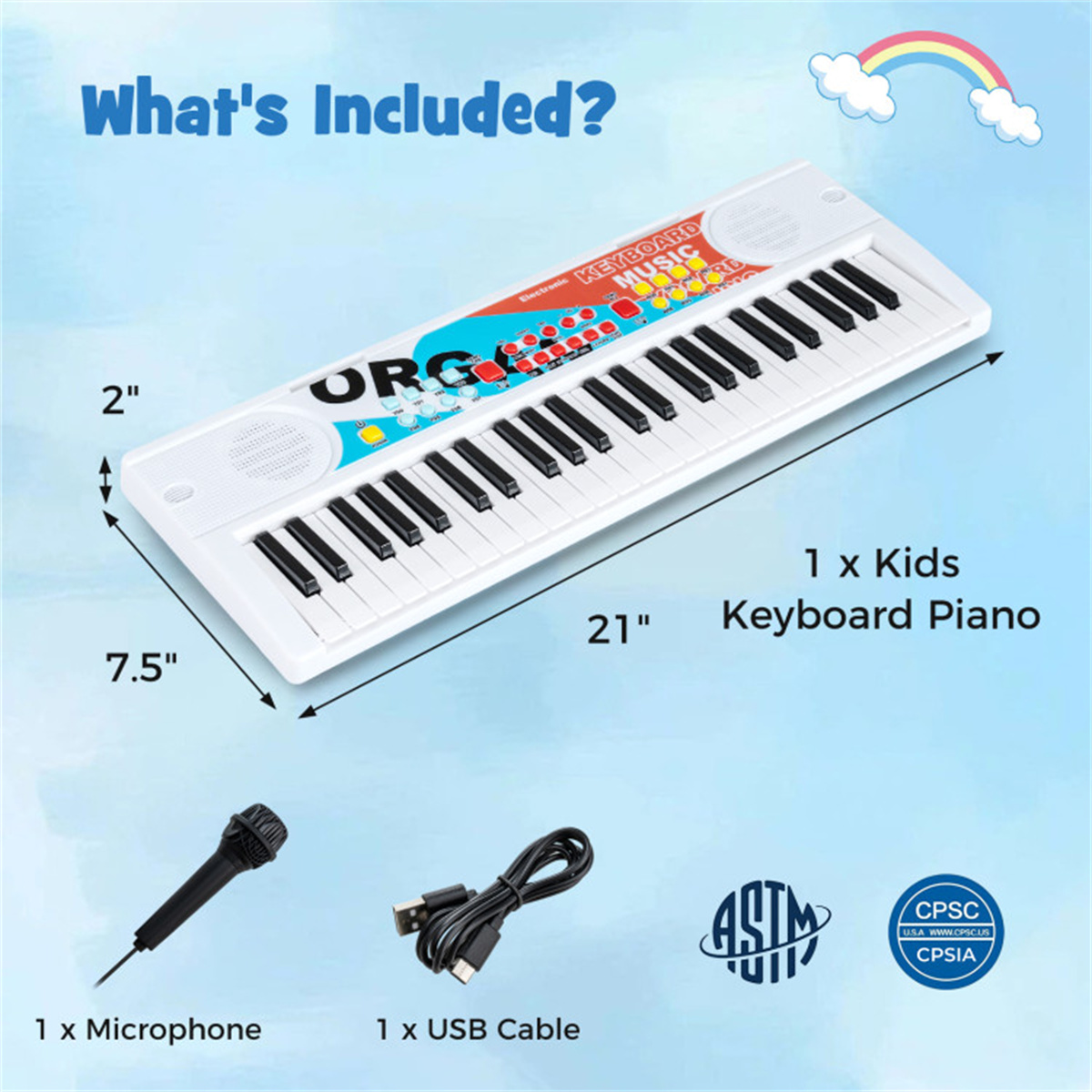49 Keys Kids Electronic Keyboa - Kids Education Music avaliação e preço