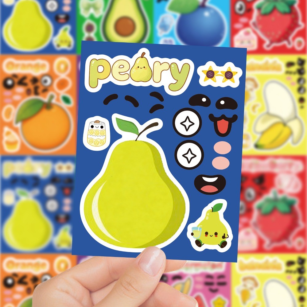 8 Sheets Make Face Cute Cartoo - Kids Education Store avaliação e preço