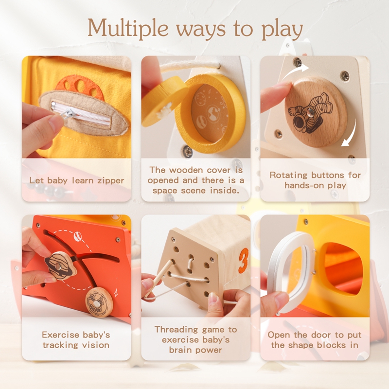 Kids Wooden Montessori Toys Th - Kids Education Music avaliação e preço