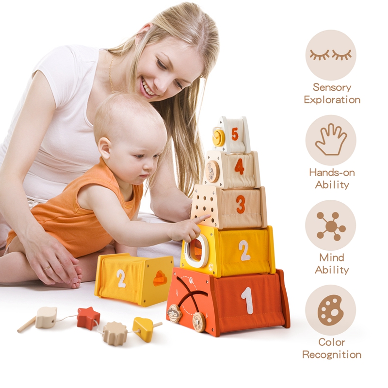 Kids Wooden Montessori Toys Th - Kids Education Music avaliação e preço