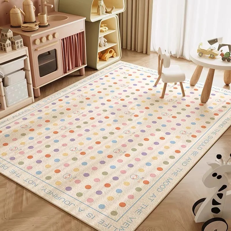 Cute Polka Dots Play Carpet Lo - Kids Education Room avaliação e preço
