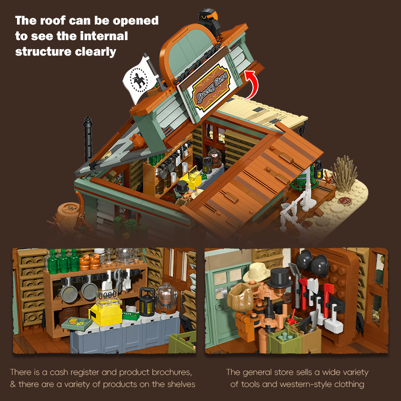 1827PCS General Store MOC Buil - Kids Education Store avaliação e preço