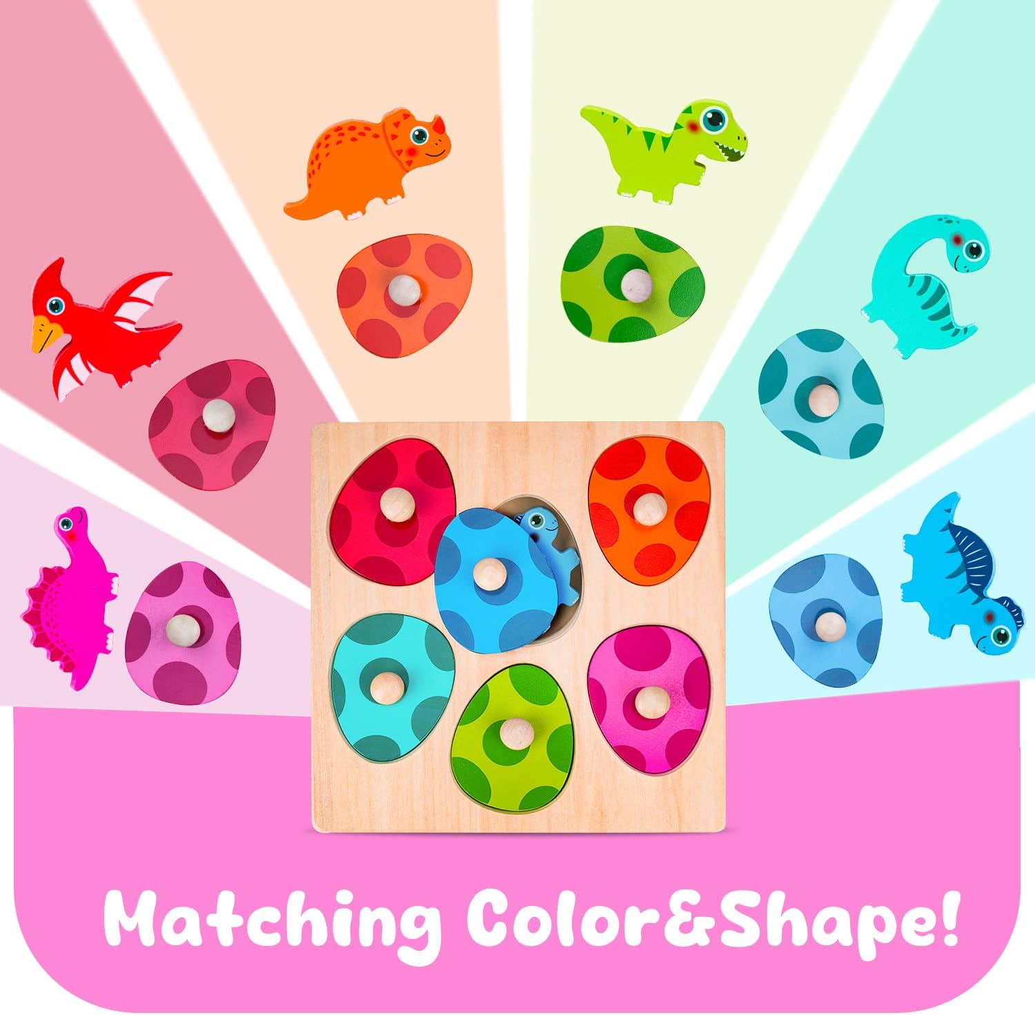 Wooden Dinosaur Jigsaw Puzzle  - Kids Educational Game 3 avaliação e preço